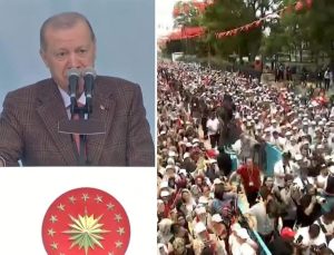 Cumhurbaşkanı Erdoğan’dan CHP’nin yüzde 46 oy aldığı kentte gövde gösterisi