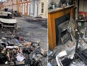 Göçmen öfkesi Kuzey İrlanda’yı küle çevirdi! Bölgeden gelen görüntüler korkunç