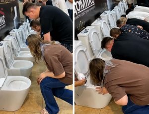 Rusya’da 52 bin TL’lik ödül için klozetteki içeceği içtiler