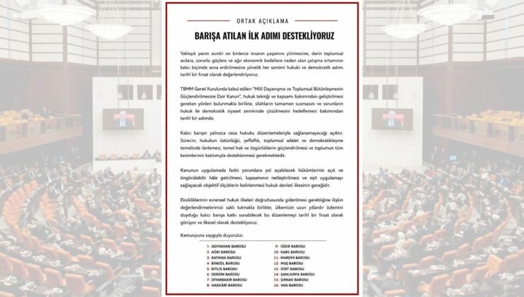 16 Barodan Milli Dayanışma Kanunu’na Destek