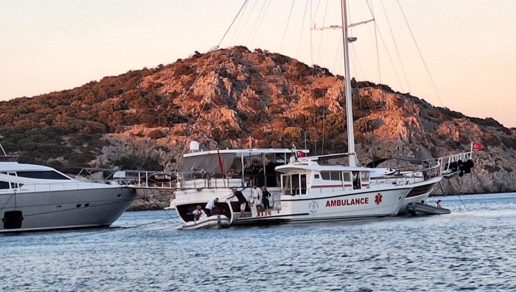 Bodrum’da Deniz Ambulansıyla Kurtarıldı