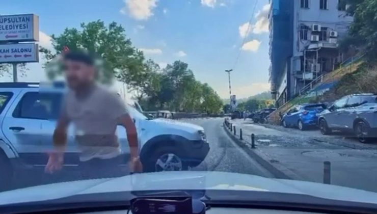 Eyüpsultan’da korna krizi: ‘Kafanı keserim’ tehdidi kamerada