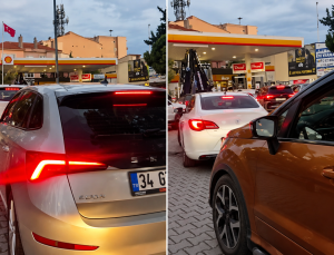 Akaryakıt istasyonlarında zam kuyruğu: Depoyu doldurmak isteyenler akın etti