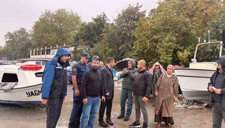 Akçakoca Kaymakamı Uzan fırtınada zarar gören barınağı ve tekneleri inceledi