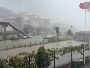 Artvin Hopa’da sağanak ve rüzgarın oluşturduğu dalgalar metrelerce yükseldi