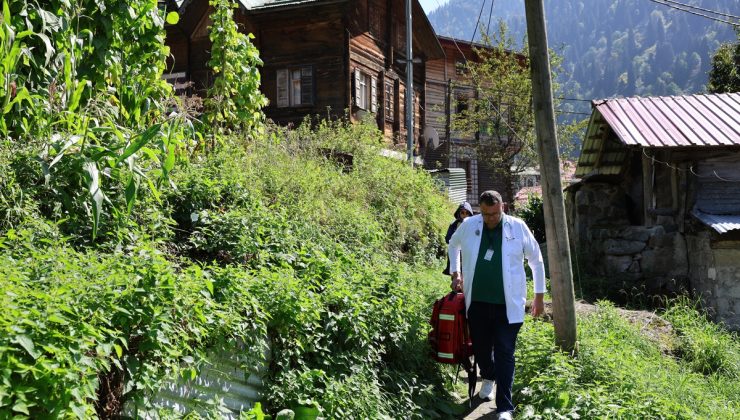 Ayder Yaylası’nda yaşayan 109 yaşındaki Sabriye Gündoğdu’ya evde bakım yapıldı