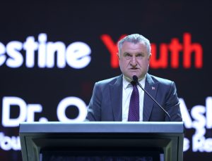 Gençlik ve Spor Bakanı Osman Aşkın Bak, Filistin Gençlik Forumu’nda konuştu: