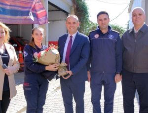 Kırklareli Belediye Başkanı Derya Bulut, İtfaiye Haftası’nda personele teşekkür etti
