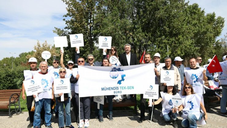 Mühendis Tek-Sen Ankara’da miting düzenledi, meslek kanunu talebi yinelendi