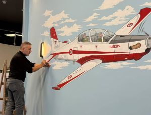Ankara’da ressam Özgür Diler, 100’den fazla kamu binasının duvarına resim çizdi