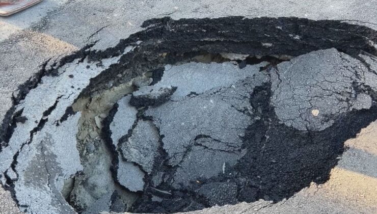 Beşiktaş’ta yol çöktü