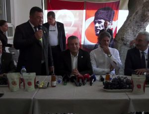Bursa Çağrışan’da 20 ton üzümü dalında çürüyen üreticiye Özgür Özel destek sözü verdi