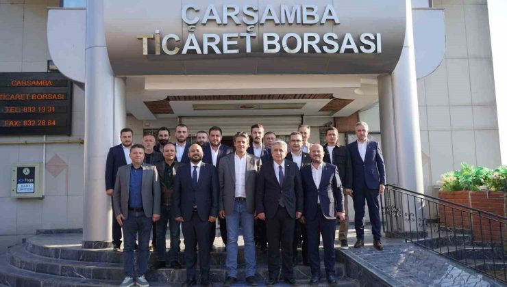 Çan ve Solakoğlu, Çarşamba Ticaret Borsası yönetimine başarı dilekleri iletti