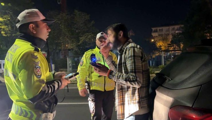 Çorlu’da alkolmetreyi üflemeyen sürücüye 390 bin lira ceza kesildi