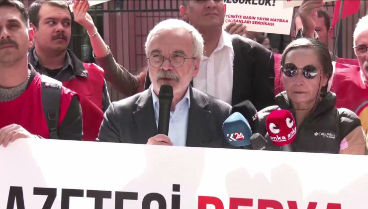 DİSK Basın-İş, tutuklu gazeteci Derya Okatan için Adalet Bakanlığı önünde eylem yaptı