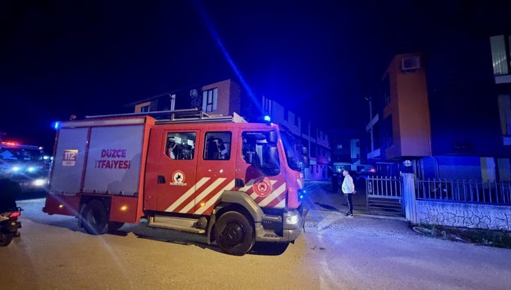 Düzce’de çamaşır kurutma makinesinden kaynaklanan yangında 2 kişi dumandan etkilendi