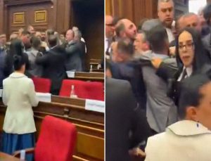 Ermenistan Meclisi’nde yumruklar havada uçuştu