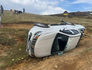 Giresun Görele’de kamyonet geri manevrada devrildi, 1’i ağır 4 kişi yaralandı