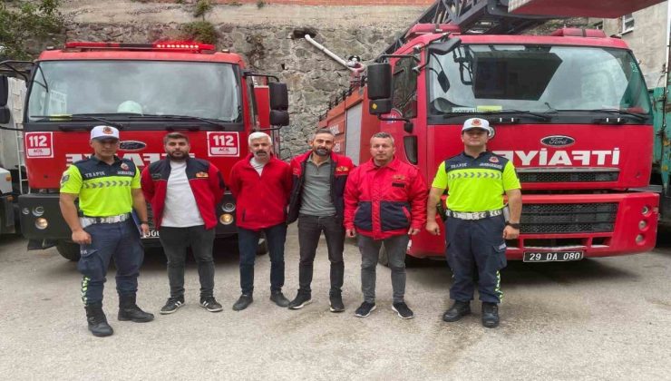 Gümüşhane’de trafik jandarması 96 personele güvenli sürüş eğitimi verdi