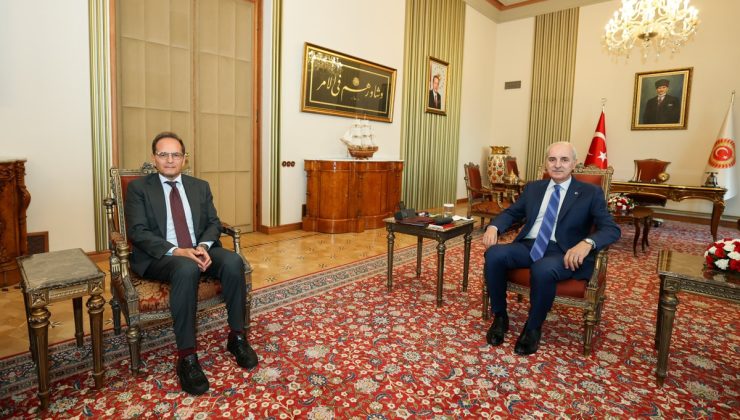 İtalya’nın Ankara Büyükelçisi Manzo, TBMM Başkanı Kurtulmuş tarafından kabul edildi