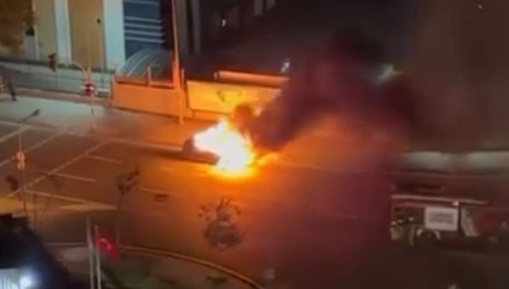 Kağıthane’de seyir halindeki cipin motor kısmı alev aldı, itfaiye yangını söndürdü
