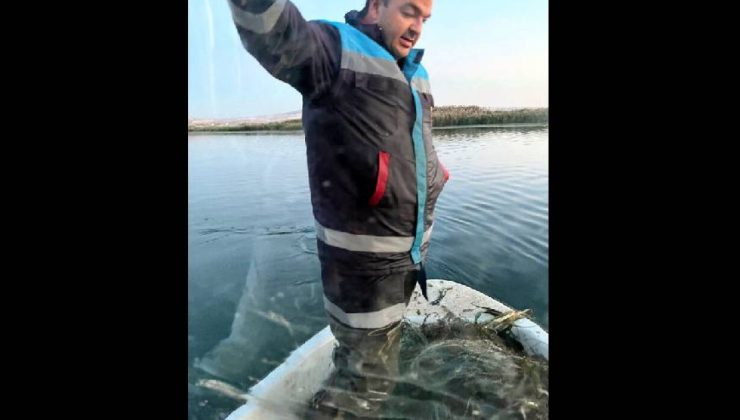 Kapulukaya Barajı’nda 200 metrelik hayalet ağ