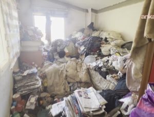 Kuşadası’nda ekipler, müstakil evden 6 kamyon atık çıkardı