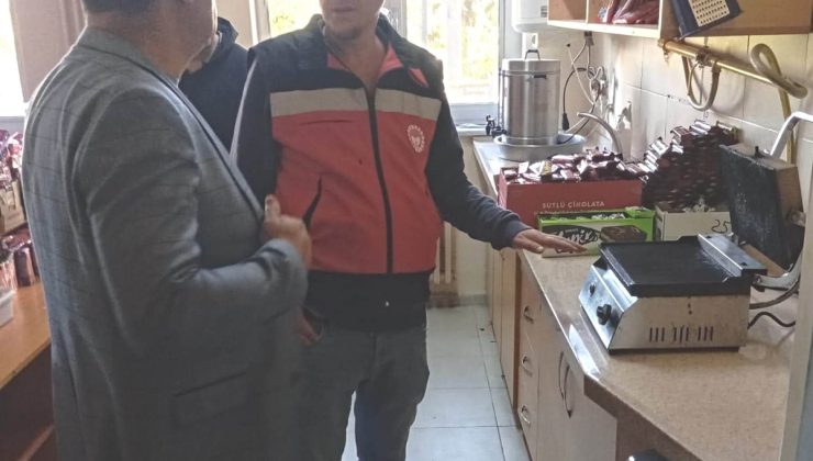 Kütahya Çavdarhisar’da okul kantinleri hijyen ve gıda güvenilirliği için denetlendi