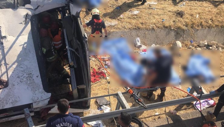 Manisa’da katliam gibi kaza! Olay yerinden ilk görüntüler