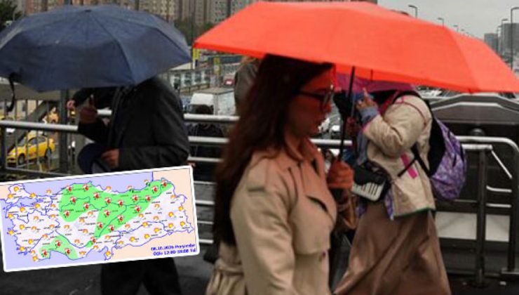 MGM’den yerel yağış uyarısı! 4 bölgede sağanak!