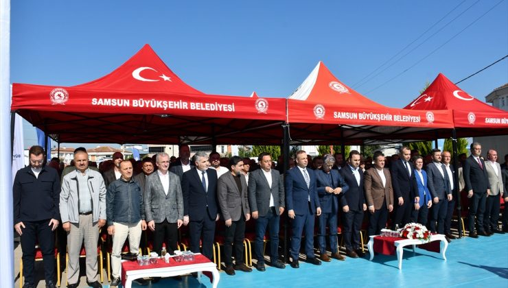 Samsun Vezirköprü’de 844 üreticiye buğday ve kanola tohumu ile gübre desteği verildi