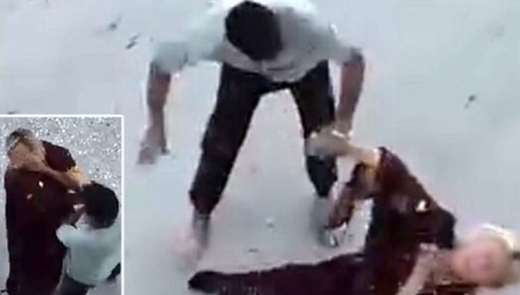 Sokaktaki feryatlar yürekleri parçaladı… Kadına şiddet kamerada!