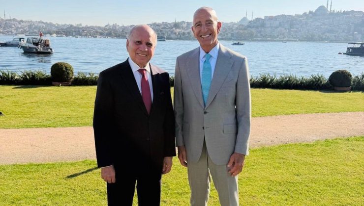 Tom Barrack, Irak Dışişleri Bakanı Fuad Hüseyin’i İstanbul Tersane’de ağırladı