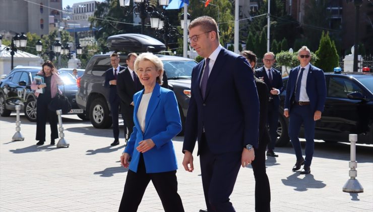 Von der Leyen Üsküp’te Makedon dilinin AB’yi zenginleştireceğini söyledi